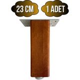 GOLDENWOODEN Kale Ayarlı Ahşap Ayak Mobilya Masa ve Dolap Ayağı(Ceviz)(Kayın/gürgen Ağacı) - 23cm - 1 ADET