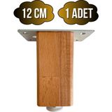 GOLDENWOODEN Kale Ayarlı Ahşap Ayak Mobilya Masa ve Dolap Ayağı(Kayın)(Kayın/gürgen Ağacı) - Ahşap Rengi - 12cm - 1 ADET