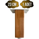 GOLDENWOODEN Kale Ayarlı Ahşap Ayak Mobilya Masa ve Dolap Ayağı(Kayın)(Kayın/gürgen Ağacı) - Ahşap Rengi - 23cm - 1 ADET