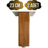 GOLDENWOODEN Kale Ayarlı Ahşap Ayak Mobilya Masa ve Dolap Ayağı(Kayın)(Kayın/gürgen Ağacı) - Ahşap Rengi - 23cm - 2 ADET