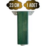 GOLDENWOODEN Kale Ayarlı Ahşap Ayak Mobilya Masa ve Dolap Ayağı(Yeşil)(Kayın/gürgen Ağacı) - 23cm - 1 ADET