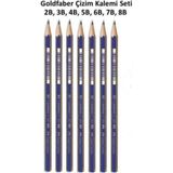 Goldfaber Çizim Kalemi Seti 2b 3b 4b 5b 6b 7b 8b Dereceli Kalem Seti Lüx - Siyah