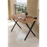GOLDFALEZ Bahçe Masası Ahşap Balkon Teras Cafe 110*70 Mutfak Yemek Masası 9830 Atlantik Çam (Sadece Masa)