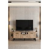 GOLDFALEZ TV Sehpası 160 cm Modern 3 Kapaklı Tv Sehpa Çok Amaçlı Konsol Ünitesi 5037 Sepet