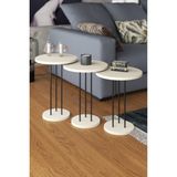 GOLDFALEZ Zigon Sehpa Terra 3 Lü Set Krem