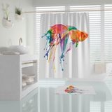 Goldfish Banyo Paspası, Püsküllü Banyo Paspas Takımı, Renkli Balık Desen Banyo Perdesi Ve Paspası