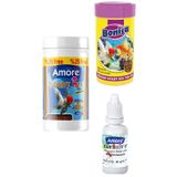 GoldFish Mix Granules 125ml, Bonisa 100ml Karışık Granül Japon Balığı Yemi, Multivitamin