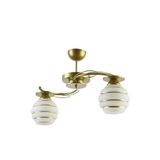 GOLDİNA MODERN PLOFONYER GOLD KASA SİMLİ CAMLI Salon - Mutfak - Yatak Odası 2 Lİ AVİZE