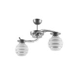 GOLDİNA MODERN PLOFONYER GRİ KASA SİMLİ CAMLI Salon - Mutfak - Yatak Odası 2 Lİ AVİZE