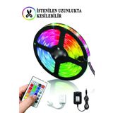 goldixpir 4,5 Kumandalı Işıldak Rgb Şerit Led Lamba Iç Ve Dış Mekan Silikon Yapışkanlı Aydınlatma