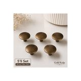 GOLDKULP 5 'li Paket-Goldkulp Eskitme Metal 35 mm Antik Çekmece-Dolap-Şifonyer Kulp