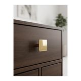 GOLDKULP Modern Kare Düğme Kulp 35mm- Ağır Zamak Metal - Gold / Siyah Lüks Mutfak- Şifonyer-banyo dolabı- ve Çekmece Kulbu