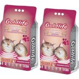 Goldlife 10 lt x 2 Adet Aktif Karbonlu Çiçek Kokulu Kedi Kumu