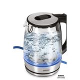 GOLDMASTER 2200 Watt İnox Paslanmaz Çelik 1.7 Litre Işıklı Cam Kettle Su Isıtıcı