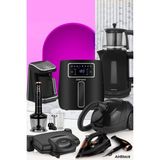 Goldmaster Airblack 36 Parça Airfryer Sıcak Hava Fritöz Avantajlı Elektronik Evlilik Paketi Mutfak Çeyiz Seti - Siyah