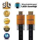 GOLDMASTER CAB-20 1.4 HDMI 3D&FULL HD SİNYAL LEDLİ ALTIN UÇLU KABLO 1.5M