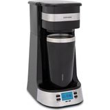 Goldmaster Dijital Zaman Ayarlı Sızdırmaz Çelik Termoslu Filtre Kahve Makinesi 420 ml Kapasite - Siyah