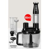 Goldmaster Fastrobot Inox Paslanmaz Çelik 8 in 1 Çok Amaçlı Multi Blender Seti