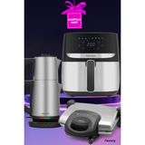 Goldmaster Favory 10 Parça Airfryer Sıcak Hava Fritöz Avantajlı Elektronik Evlilik Paketi Mutfak Çeyiz Seti - İnox