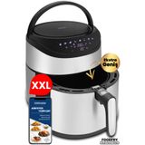 GOLDMASTER Foodfry İnox XXL Özel Tasarım Tutma Kolu Sessiz Fanlı Dokunmatik Airfryer Yağsız Sıcak Hava Fritözü