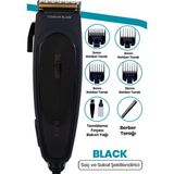 Goldmaster GM-8197 Black Kablolu Saç Kesme Makinesi Titanyum Bıçak Özellikleri ile 180 dk Kullanım - Siyah