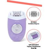 Goldmaster Lavin Epilatör Mor Renkli 30 Cımbızlı Kablosuz Kullanım 1.5 Saat Şarj Süresi