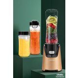 GOLDMASTER Lifemix Buz Kırabilir Inox Gold 2 Adet Bpa Free Tritan Şişeli Kişisel Personal Smoothie Blender