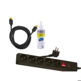 Goldmaster SP-411 5'li Priz Vivanco 42900 HDMI Kablo SC-10 LCD Temizleme Seti