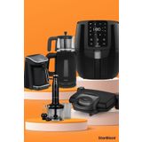 Goldmaster Starblack 21 Parca Airfryer Sicak Hava Fritoz Avantajli Elektronik Evlilik Paketi Mutfak Ceyiz Seti
