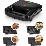 Goldmaster Trimax 1000 W Çıkarılabilir Tost Makinesi Granit Plaka ile Tost, Izgara, Waffle, Sandviç - Antrasit
