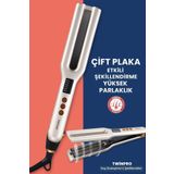 Goldmaster Twinpro Dijital Ekranli Keratin Seramik Cift Plakali Iyonik Sac Duzlestirici