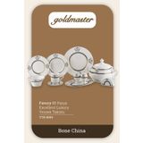 Goldmaster YTB8505 Favory 85 Parça 12 Kişilik Excellent Bone China Yemek Takımı