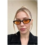 Goldmine Bella Vintage Cat Eye Güneş Gözlüğü, Siyah Turuncu, Unisex