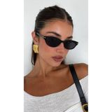 Goldmine Kadın Hannah Güneş Gözlüğü Oval Cat Eye UV400 Siyah