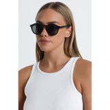 Goldmine Klas Model Unisex Güneş Gözlüğü, Yuvarlak Çerçeve, UV400 Koruma, Siyah
