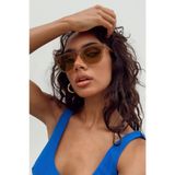 Goldmine Maria Unisex Güneş Gözlüğü, Mat Nude, Damla Çerçeve, UV400 Koruma