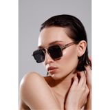 Goldmine Reine Güneş Gözlüğü, Unisex, UV400 Korumalı, Dikdörtgen Çerçeve