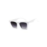 Goldmine Retro Kare Cat Eye UV400 Güneş Gözlüğü, Beyaz, Unisex
