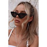 Goldmine Retro Üçgen Cat Eye Güneş Gözlüğü, Siyah, UV400, Unisex