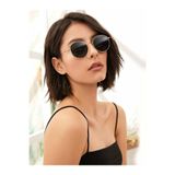 Goldmine Round Model Unisex Güneş Gözlüğü, Siyah Gold, UV400 Koruma