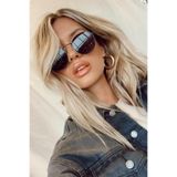 Goldmine Round Model Unisex Güneş Gözlüğü, Siyah, UV400 Filtre