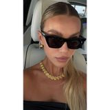 Goldmine Unisex Cat Eye Kare Güneş Gözlüğü, UV400 Koruma, Siyah
