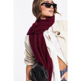 Goldmine Unisex Düz Bordo Kalın Atkı,%100 Akrilik