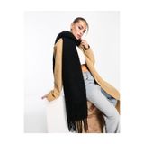 Goldmine Unisex Premium Soft Buklet Atkı, Siyah