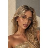 Goldmine Unisex Premium Toffy Güneş Gözlüğü, UV400 Koruma, Nude