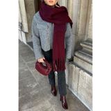 Goldmine Unisex Puffy Lightweight Atkı, Bordo,%100 Akrilik