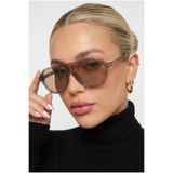Goldmine Unisex Tina Aviator Güneş Gözlüğü, UV400 Koruma, Nude