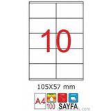 GoldMoon 2075 Laser A4 105x57 mm 100'lü Sayfa Etiketi