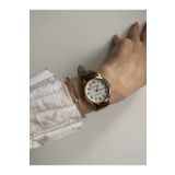 GOLDON Retro Kadın Kol Saati Rose Gold Vintage Stil Deri Kayışlı