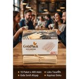 Goldpack Ahşap Tahta Karıştırıcı Çubuk - Çay ve Kahve Karıştırma Kaşığı - 10 Paket (4000 Adet)